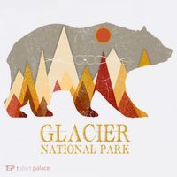 Retro Glacier Grizzly Bear Gift National Park Gift Women's Hoodie thumb 2