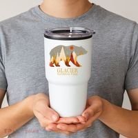 Retro Glacier Grizzly Bear Gift National Park Gift Tumbler thumb 2