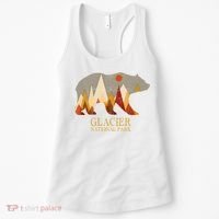 Retro Glacier Grizzly Bear Gift National Park Gift Women's Tank Top thumb 0