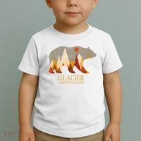 Retro Glacier Grizzly Bear Gift National Park Gift Toddler T-Shirt thumb 2