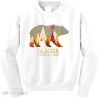 Retro Glacier Grizzly Bear Gift National Park Gift Kids Sweatshirt thumb 0