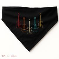 Retro Guitar Gift USA-Made Doggie Bandana thumb 0
