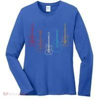 Retro Guitar Gift Women's Long Sleeve Shirt thumb 0