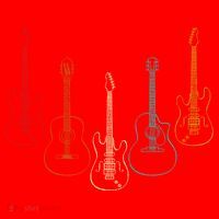 Retro Guitar Gift Santa Hat thumb 1