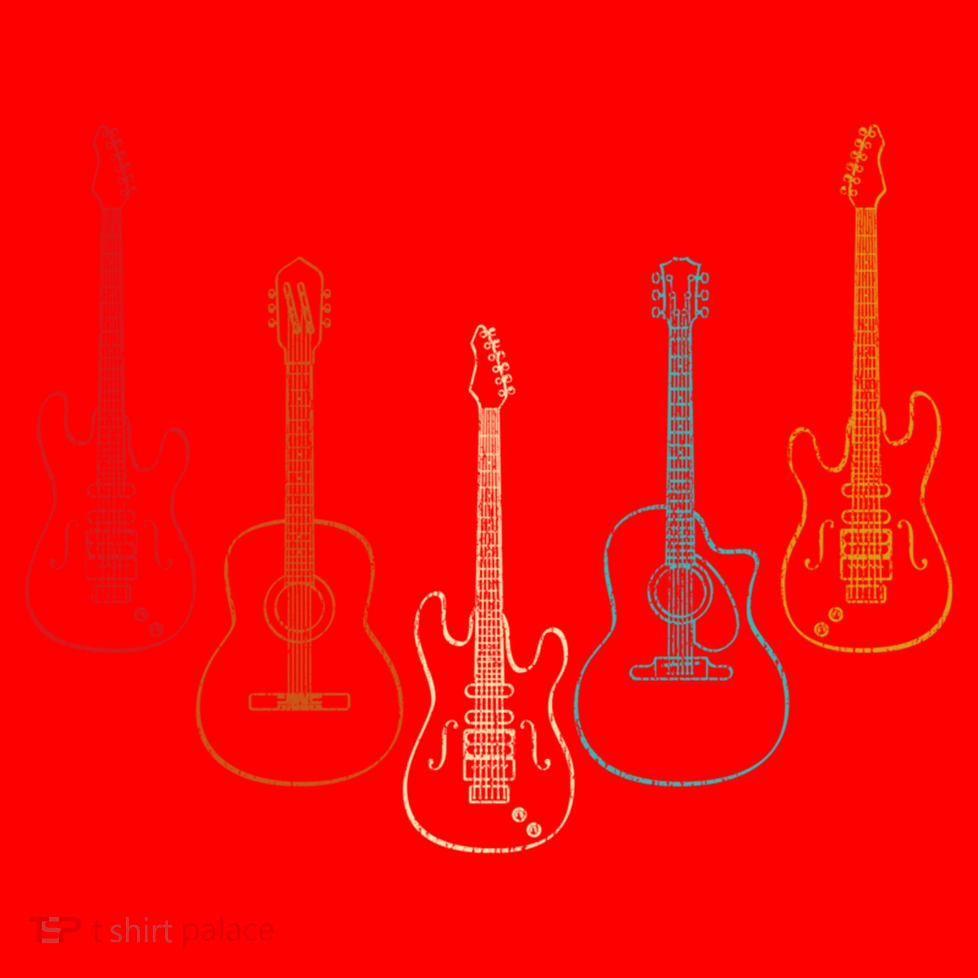 Retro Guitar Gift Santa Hat