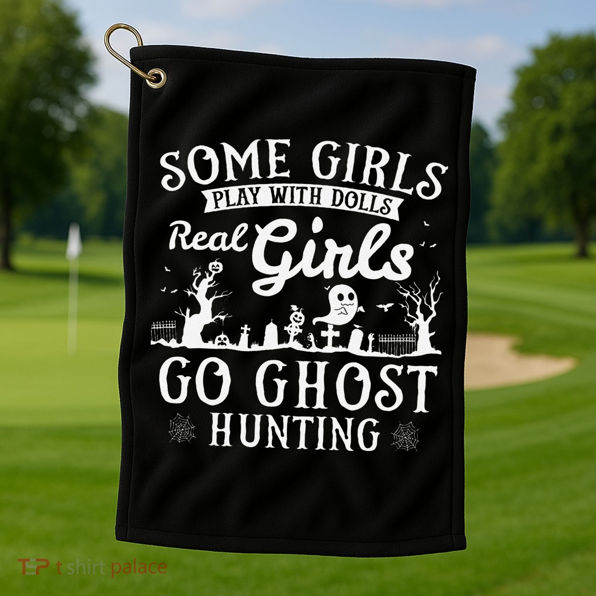 Real Go Ghost Hunting Ghosts Paranormal Researcher Golf Towel