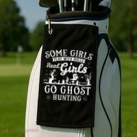 Real Go Ghost Hunting Ghosts Paranormal Researcher Golf Towel thumb 2