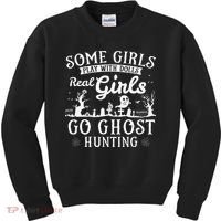 Real Go Ghost Hunting Ghosts Paranormal Researcher Kids Sweatshirt thumb 0