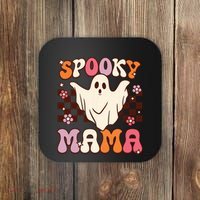 Retro Groovy Halloween Ghost Spooky Mama Costume Coaster thumb 0
