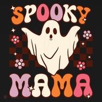 Retro Groovy Halloween Ghost Spooky Mama Costume Coaster thumb 2