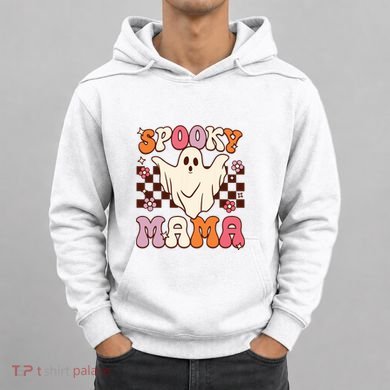 Retro Groovy Halloween Ghost Spooky Mama Costume Hoodie