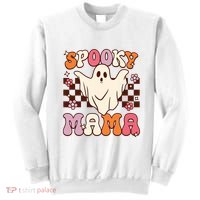 Retro Groovy Halloween Ghost Spooky Mama Costume Sweatshirt thumb 0