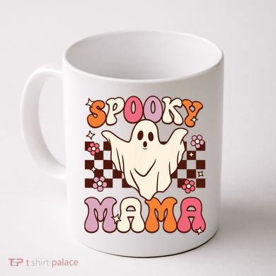 Retro Groovy Halloween Ghost Spooky Mama Costume Coffee Mug