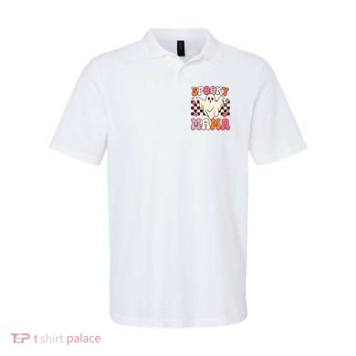 Retro Groovy Halloween Ghost Spooky Mama Costume Polo