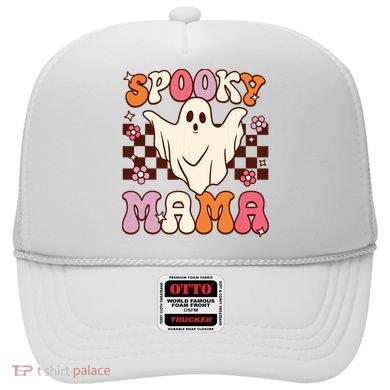 Retro Groovy Halloween Ghost Spooky Mama Costume Hat