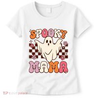 Retro Groovy Halloween Ghost Spooky Mama Costume Women's T-Shirt thumb 0