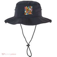 Retro Groovy Heavy On The Fuck Cancer Distressed Awareness Bucket Hat thumb 0