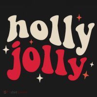 Retro Groovy Have A Holly Xmas Jolly Christmas Gift Funny Xmas Women's Hoodie thumb 2