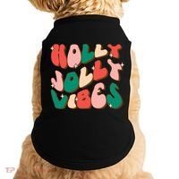 Retro Groovy Holly Xmas Jolly Vibes Christmas For Cool Gift Doggie Tank thumb 0