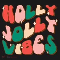 Retro Groovy Holly Xmas Jolly Vibes Christmas For Cool Gift Women's Hoodie thumb 2