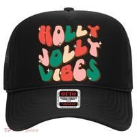 Retro Groovy Holly Xmas Jolly Vibes Christmas For Cool Gift Hat thumb 0