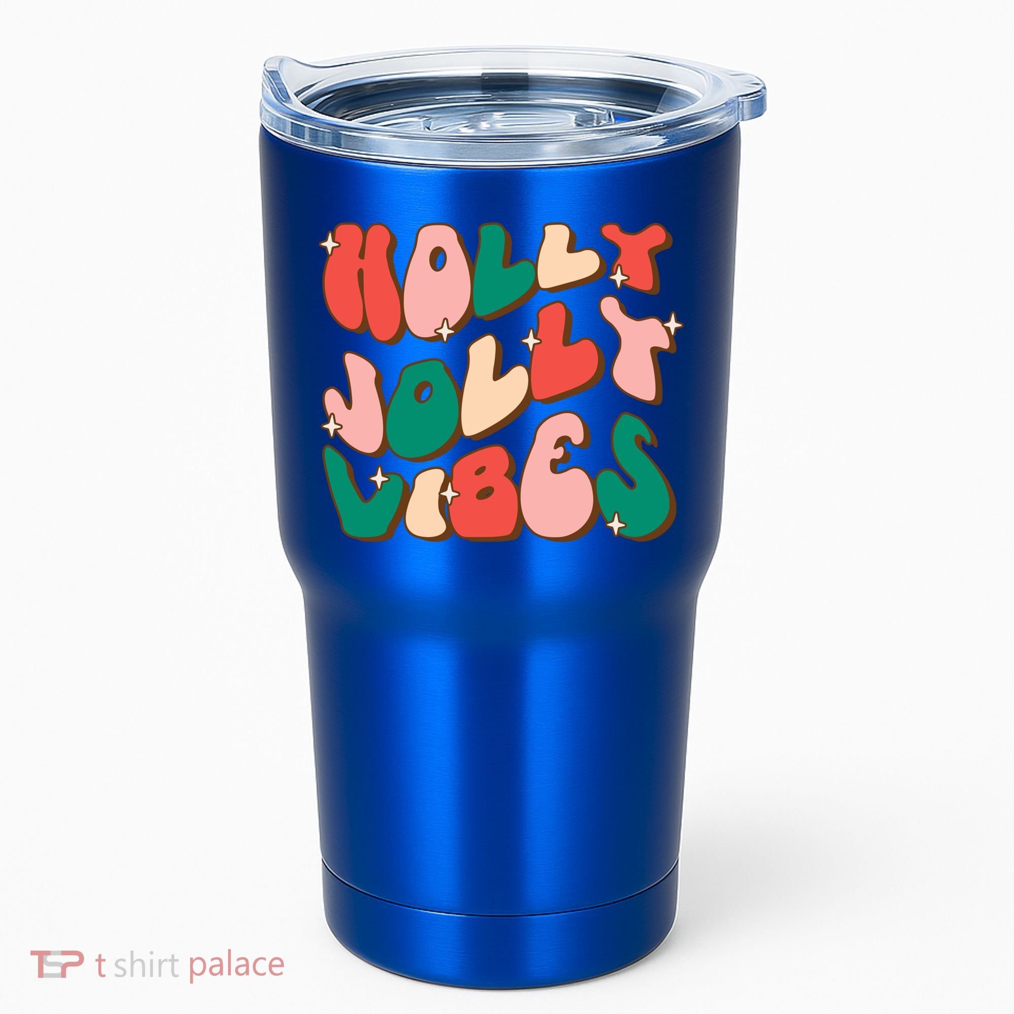 Retro Groovy Holly Xmas Jolly Vibes Christmas For Cool Gift Tumbler