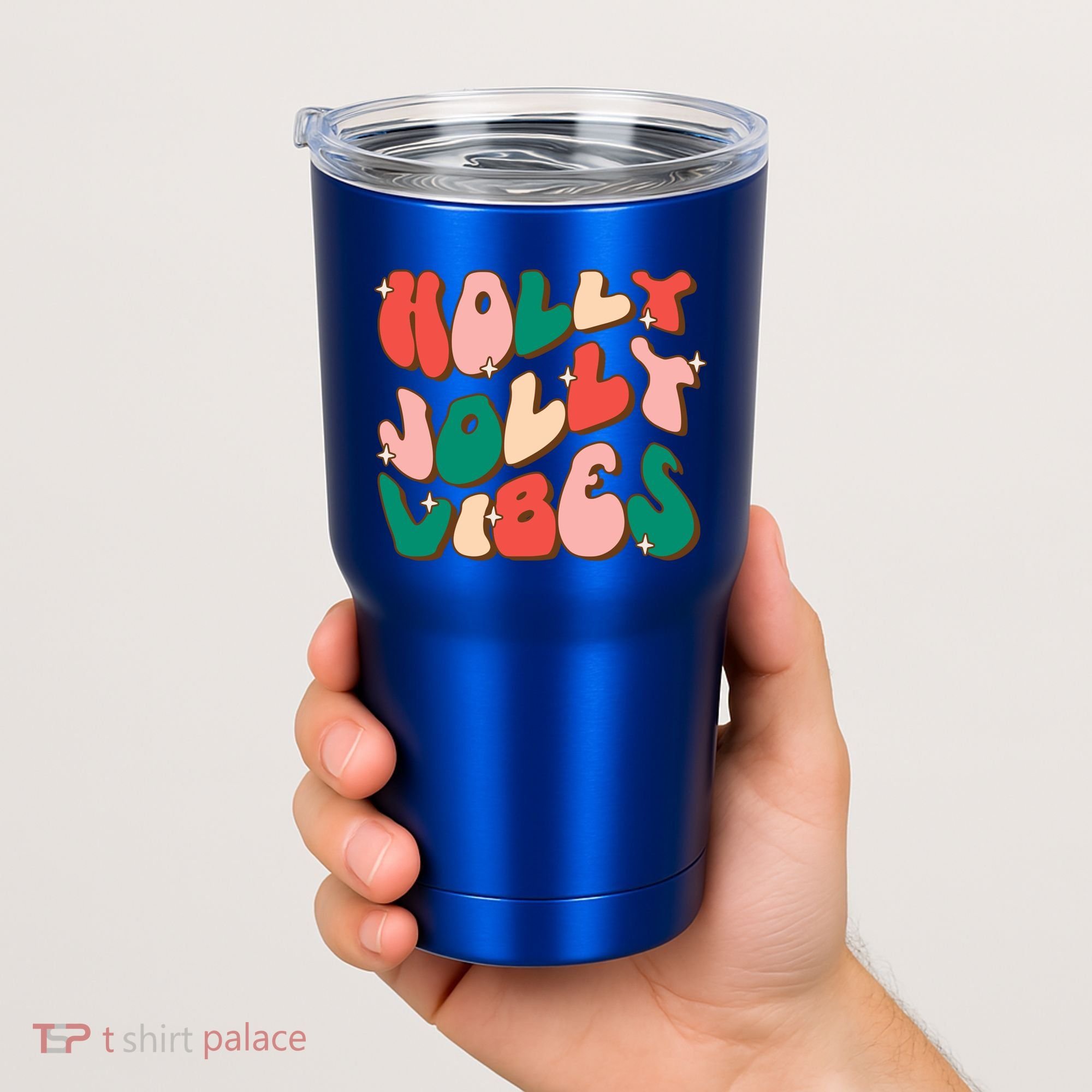 Retro Groovy Holly Xmas Jolly Vibes Christmas For Cool Gift Tumbler
