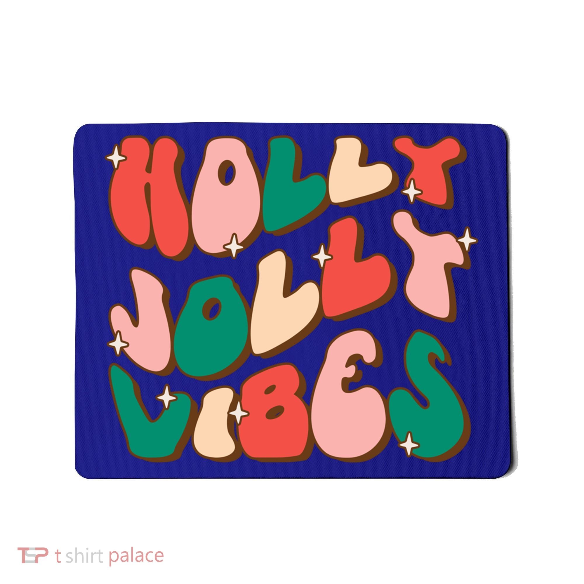 Retro Groovy Holly Xmas Jolly Vibes Christmas For Cool Gift Mousepad