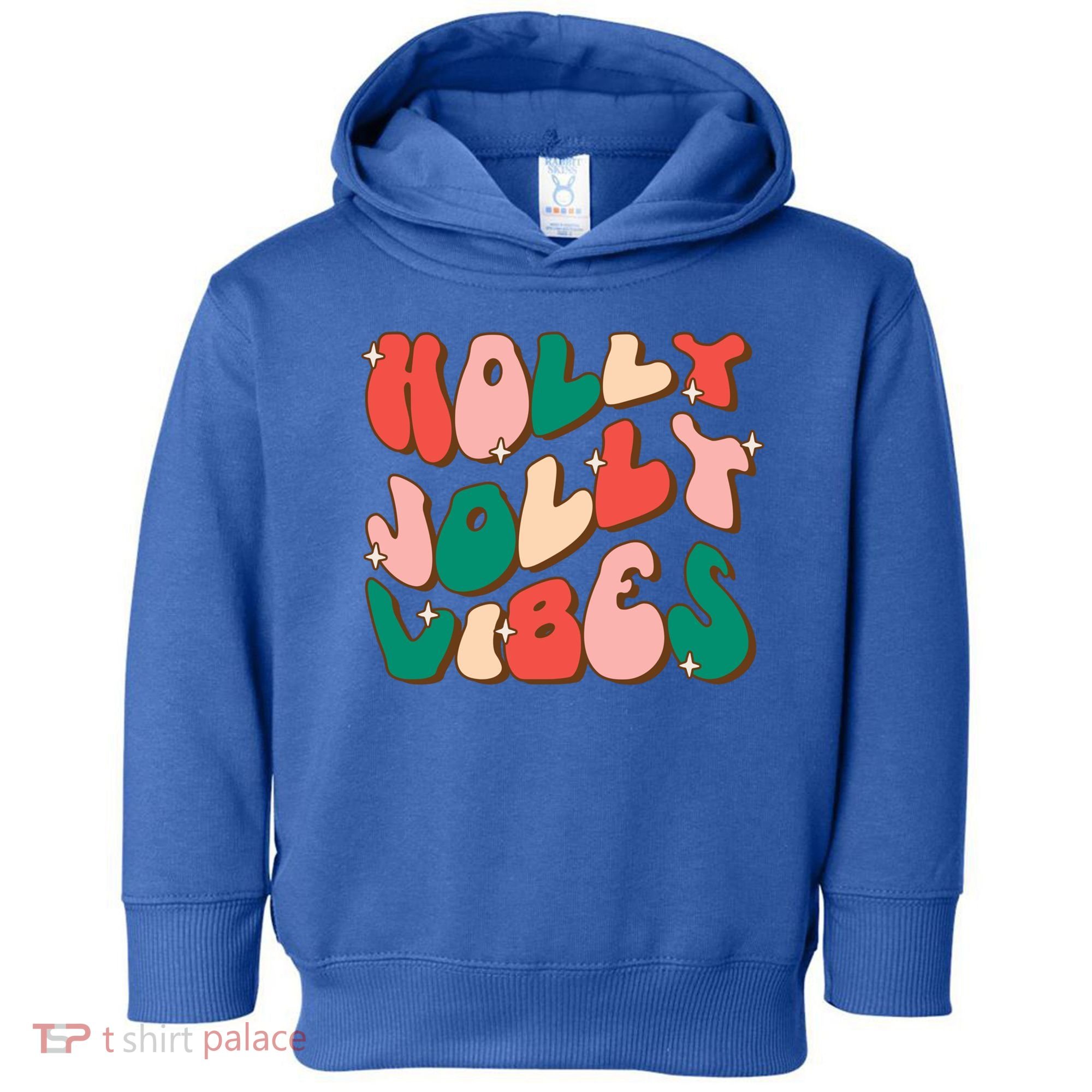 Retro Groovy Holly Xmas Jolly Vibes Christmas For Cool Gift Toddler Hoodie