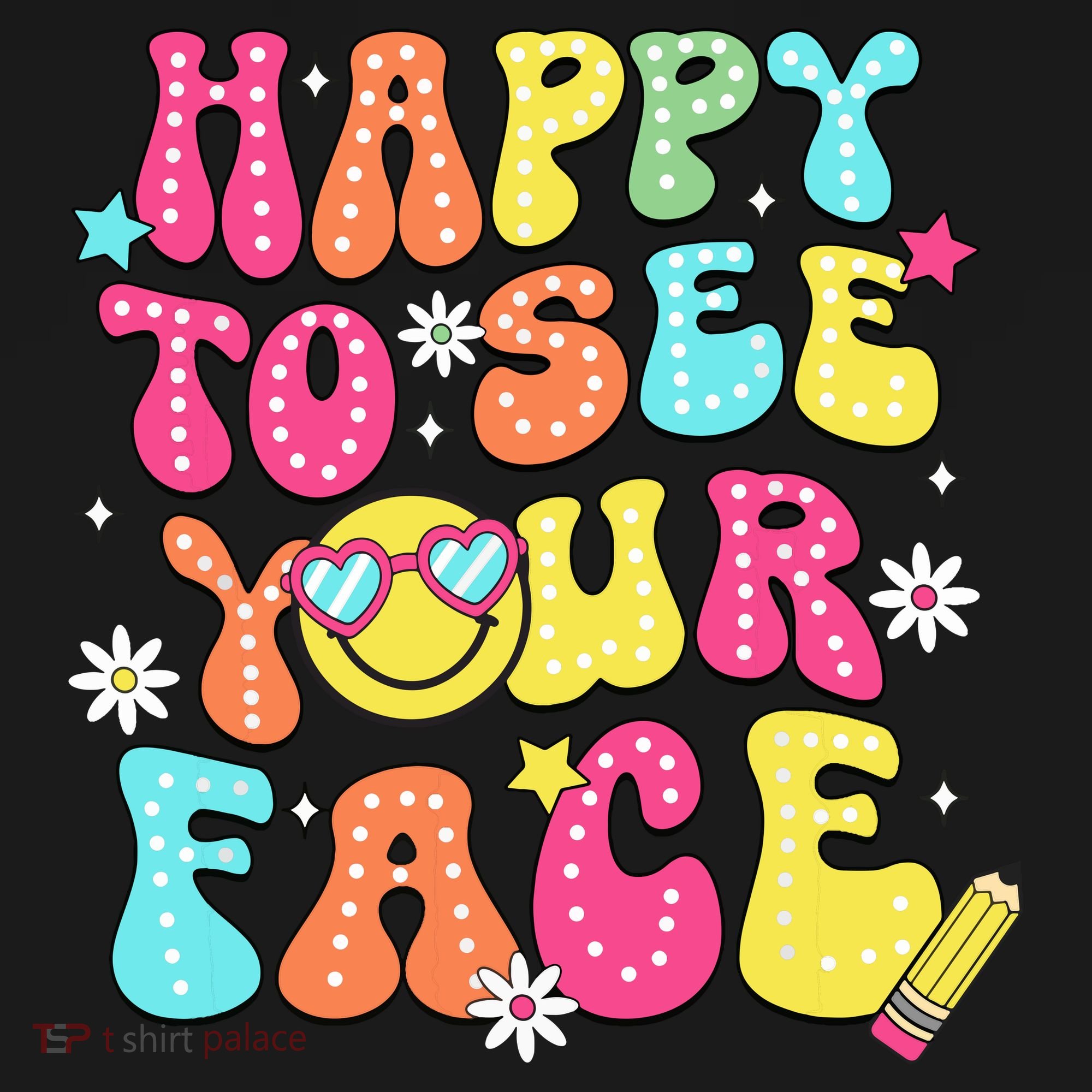 Retro Groovy Happy To See Your Face Back To School Teacher Coaster