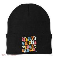 Retro Groovy Heavy On The Fuck Cancer Distressed Awareness Beanie thumb 0