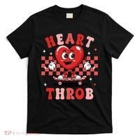 Retro Groovy Heart Throb Valentines Day T-Shirt thumb 0