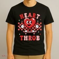 Retro Groovy Heart Throb Valentines Day T-Shirt thumb 3
