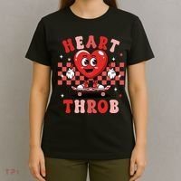 Retro Groovy Heart Throb Valentines Day T-Shirt thumb 4