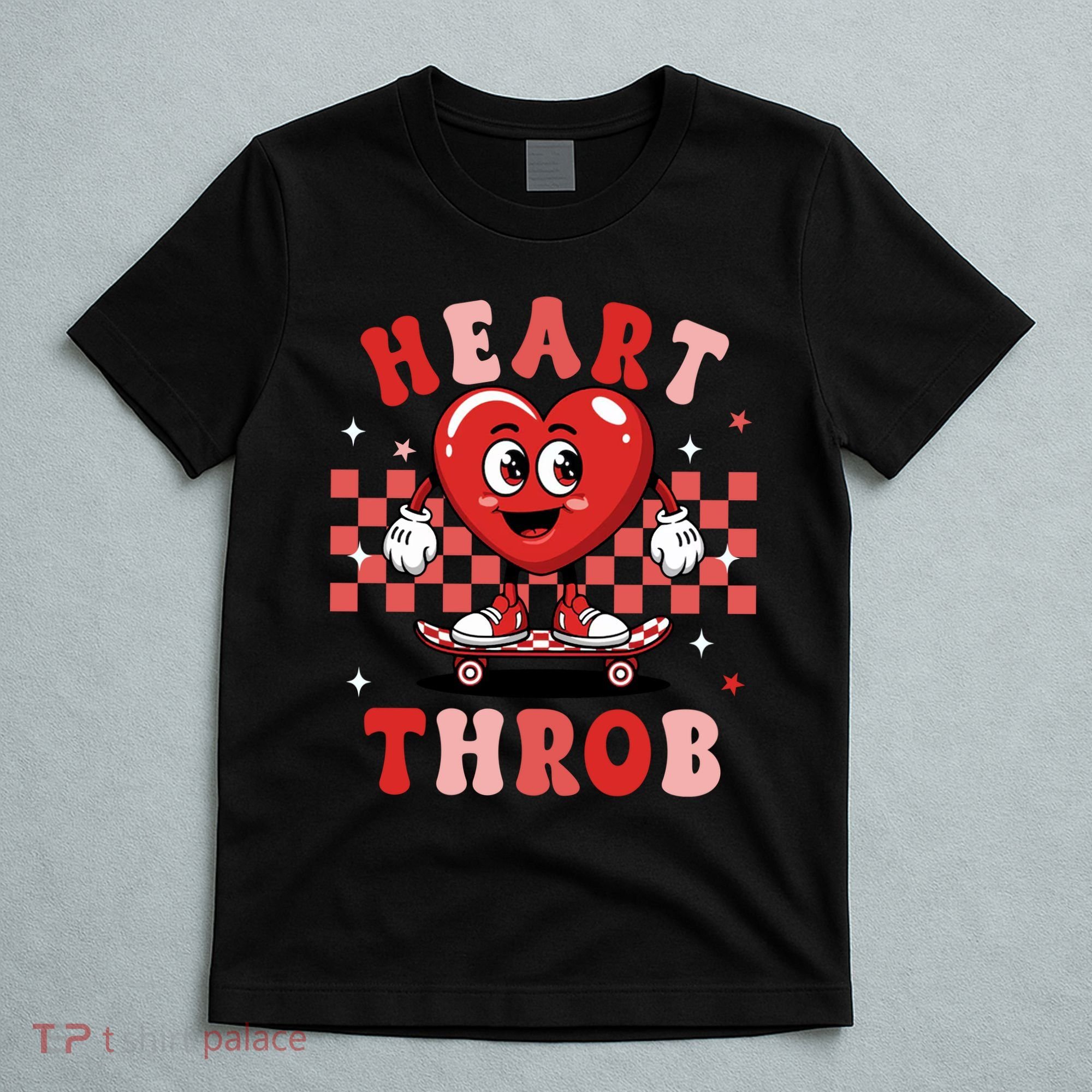 Retro Groovy Heart Throb Valentines Day T-Shirt