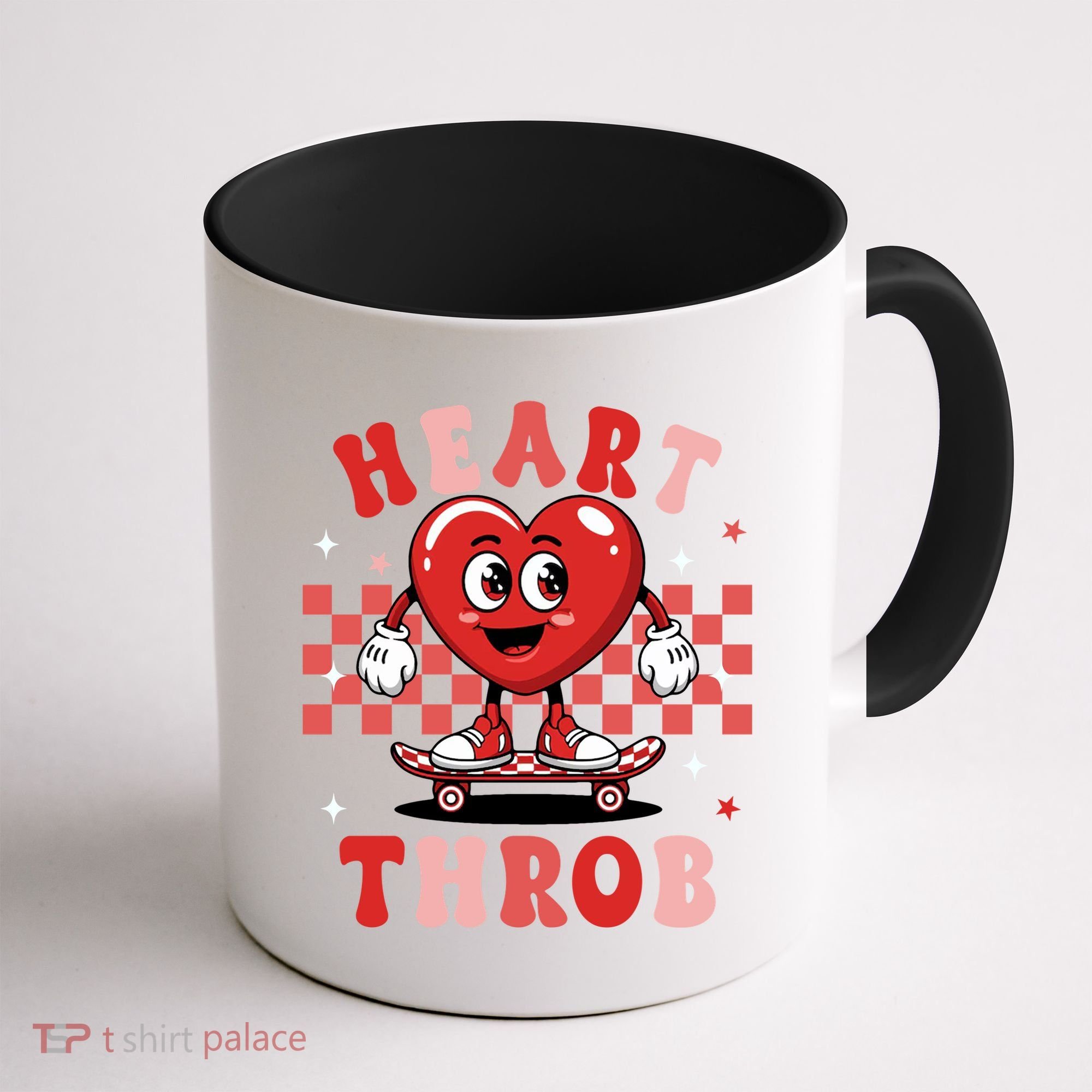 Retro Groovy Heart Throb Valentines Day Coffee Mug