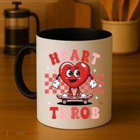 Retro Groovy Heart Throb Valentines Day Coffee Mug thumb 4