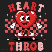 Retro Groovy Heart Throb Valentines Day Beanie thumb 2