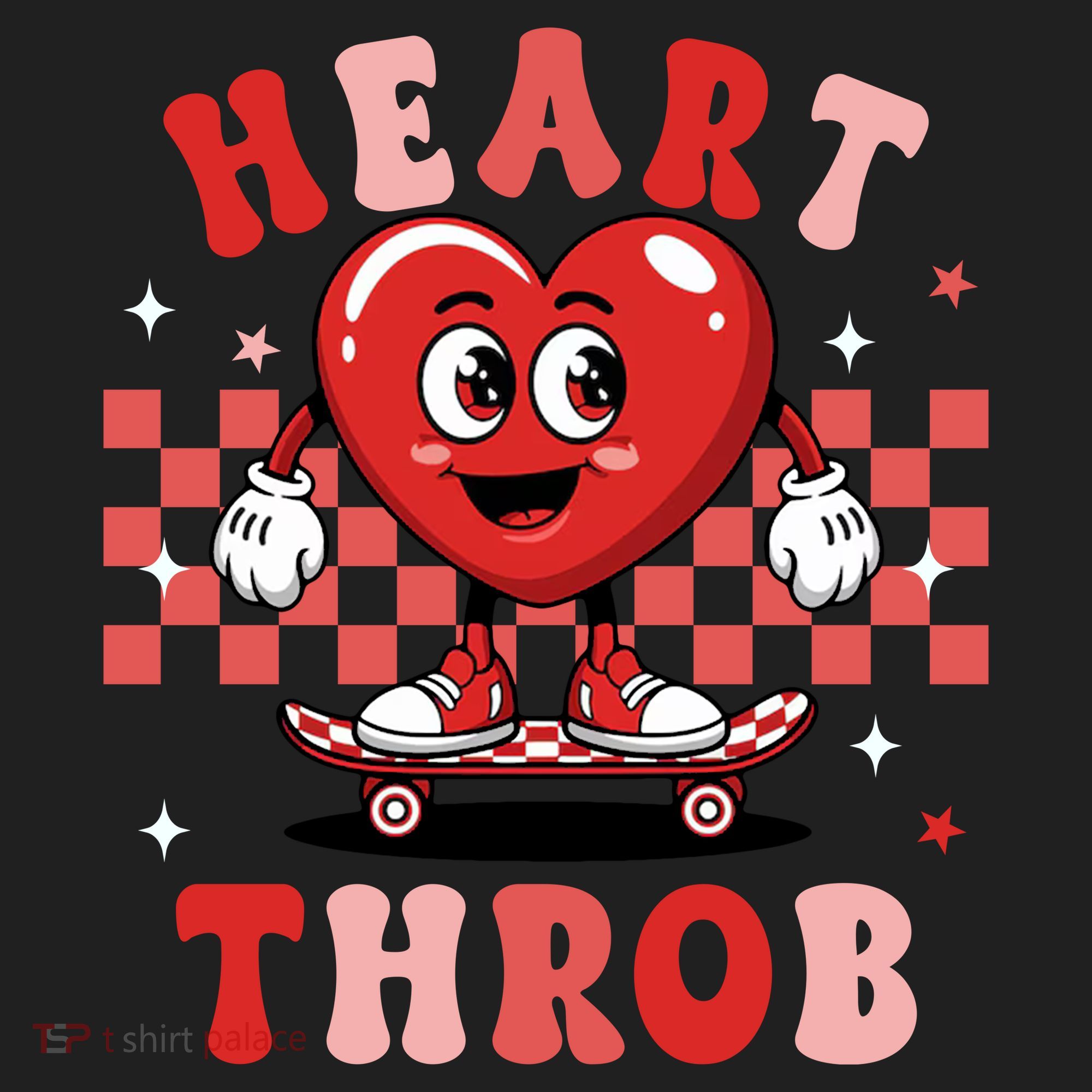 Retro Groovy Heart Throb Valentines Day Beanie