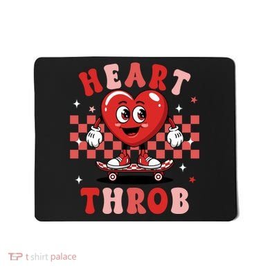 Retro Groovy Heart Throb Valentines Day Mousepad