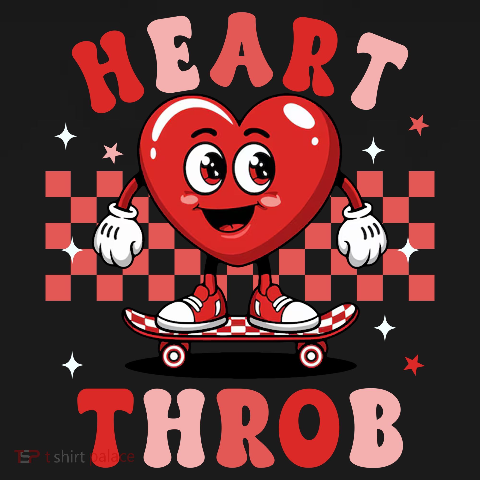 Retro Groovy Heart Throb Valentines Day Ornament