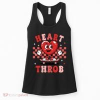 Retro Groovy Heart Throb Valentines Day Women's Tank Top thumb 0