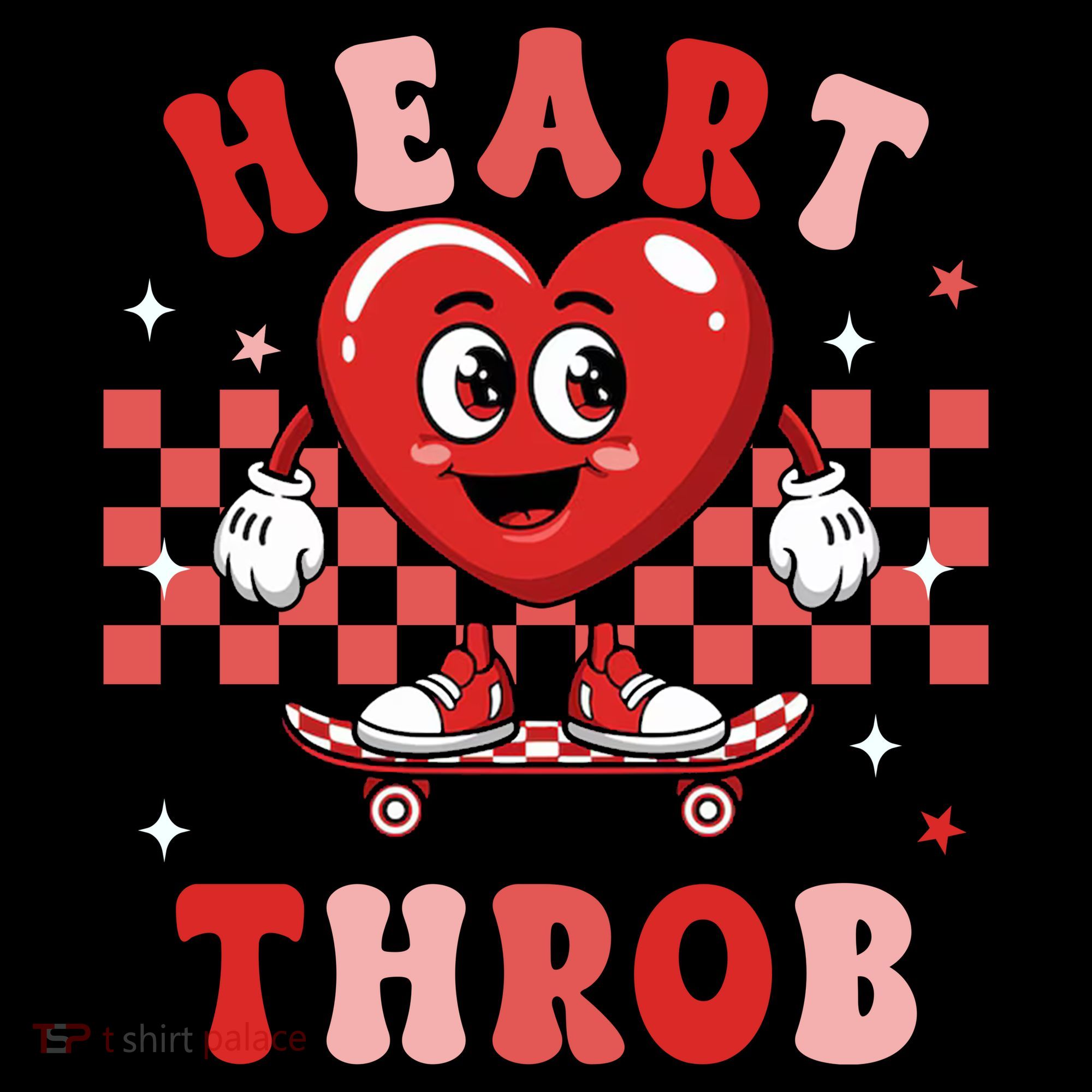 Retro Groovy Heart Throb Valentines Day Baby Bodysuit