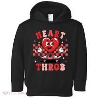 Retro Groovy Heart Throb Valentines Day Toddler Hoodie thumb 0