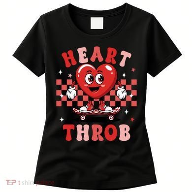 Retro Groovy Heart Throb Valentines Day Women's T-Shirt