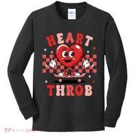 Retro Groovy Heart Throb Valentines Day Kids Long Sleeve Shirt thumb 0