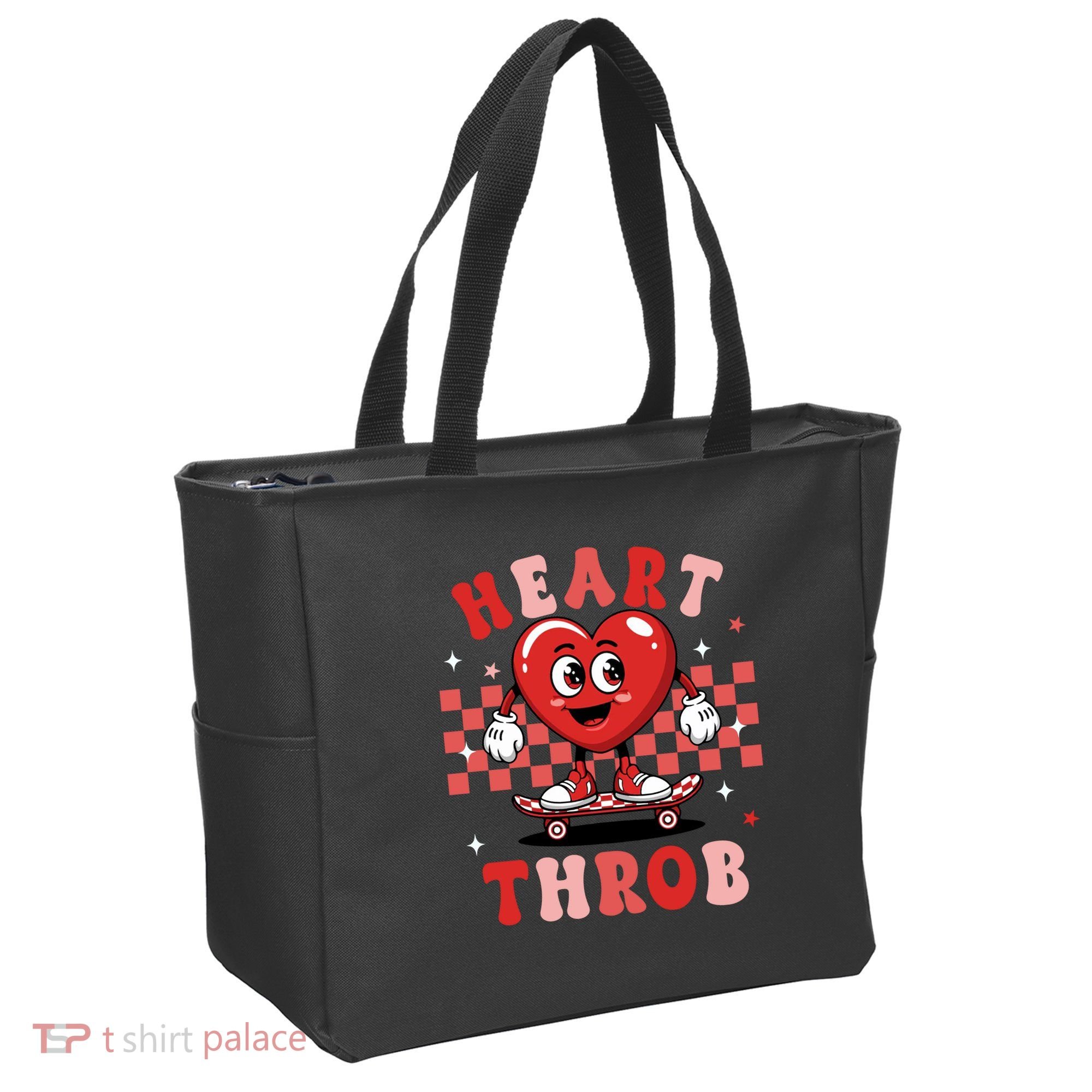 Retro Groovy Heart Throb Valentines Day Tote Bag