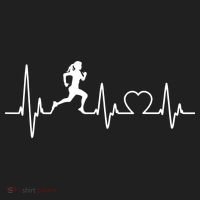 Running Girl Heartbeat 5k Marathon Female Athlete Runner Beanie thumb 2