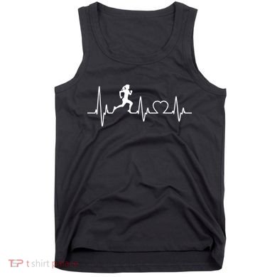 Running Girl Heartbeat 5k Marathon Female Athlete Runner Tank Top