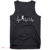 Running Girl Heartbeat 5k Marathon Female Athlete Runner Tank Top thumb 0